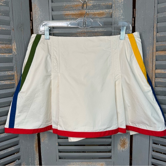 Tory Burch Pants - Tory Burch Pleated Color Trim Skort Off White Sz 12